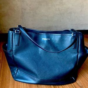 Coach BB Saffiano Tote NWT baby bag! Most stylish ! #baby2026 #maternity #gift